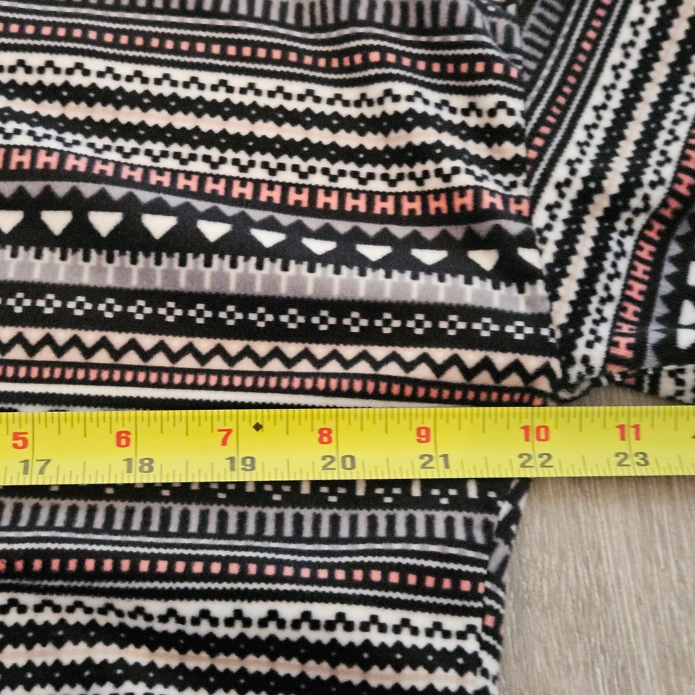Simply Vera Vera Wang Womens Geometric Fair Isle Hoodie Black Pink Medium - Picture 7 of 7